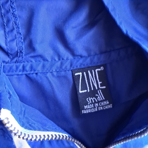 Navy Blue Zine Zip up Sweatshirt - Picture 3 of 4